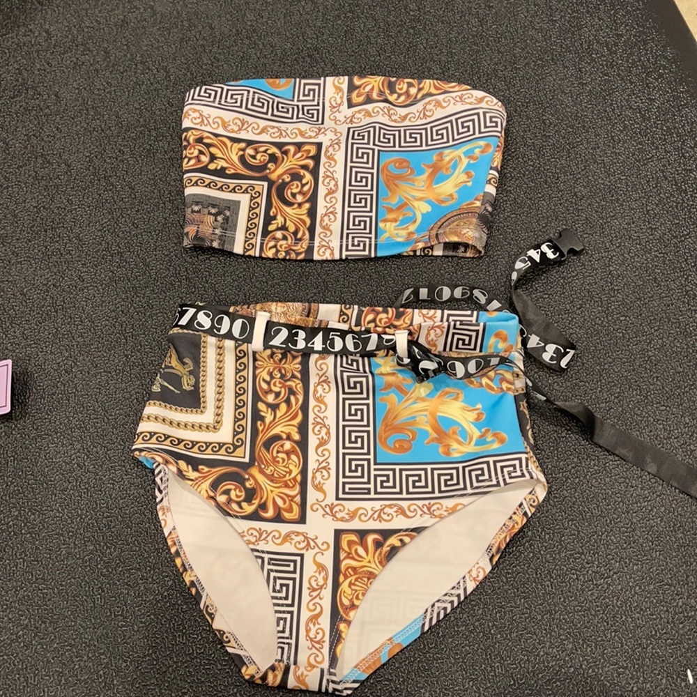 High waist two piece swim set